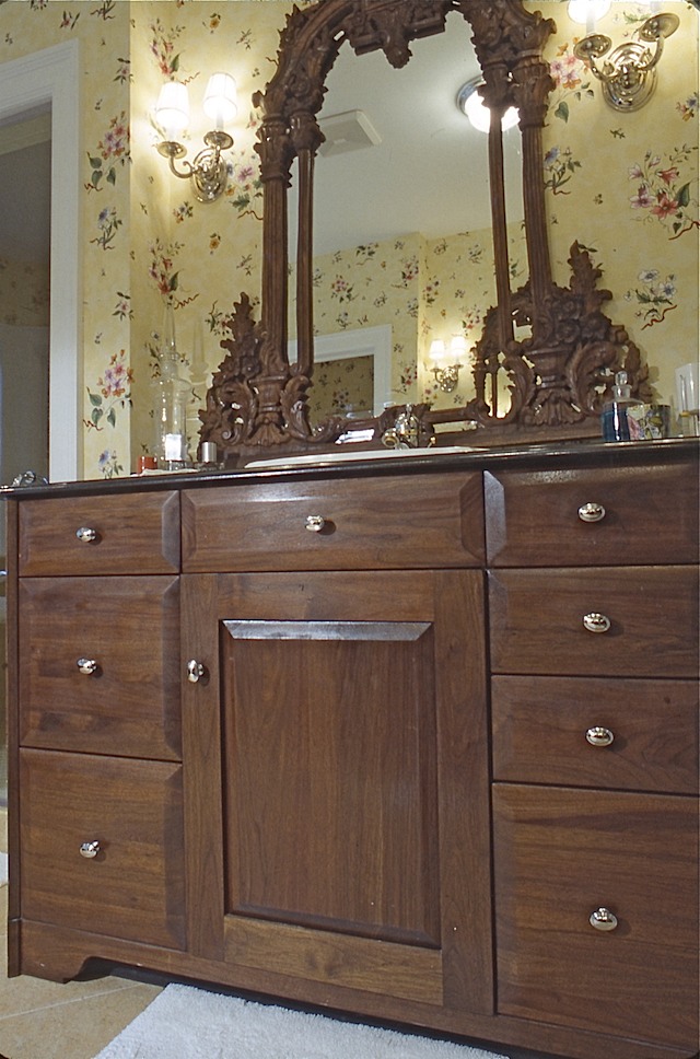 walnut vanity
