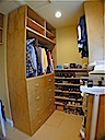 maple walk-in closet