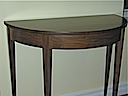 walnut demi-lune table
