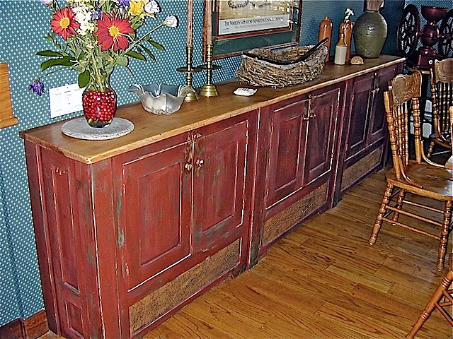 reproduction pine sideboard